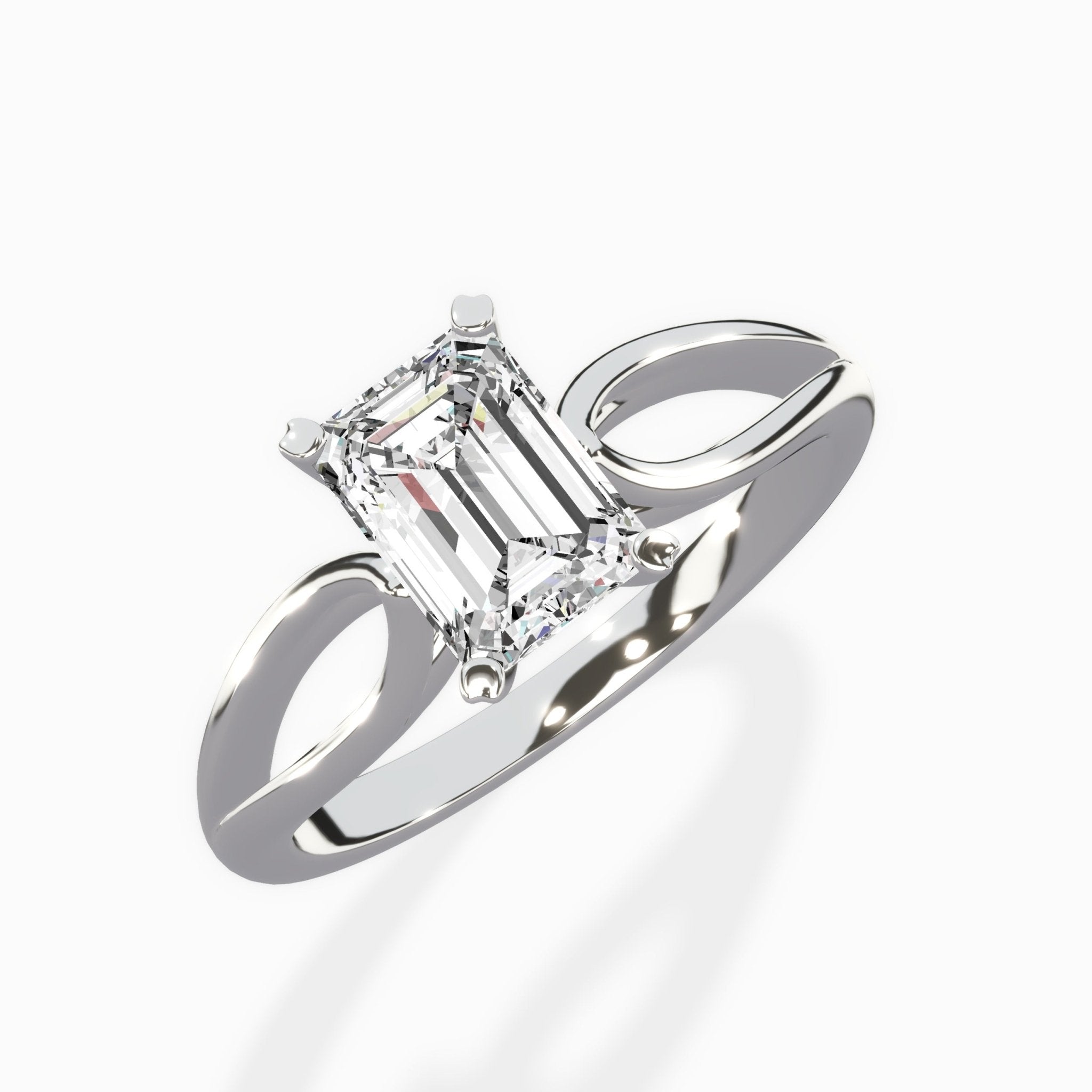 Split Shank Open Gallery Solitaire Ring Engagement Ring - The Better Diamonds