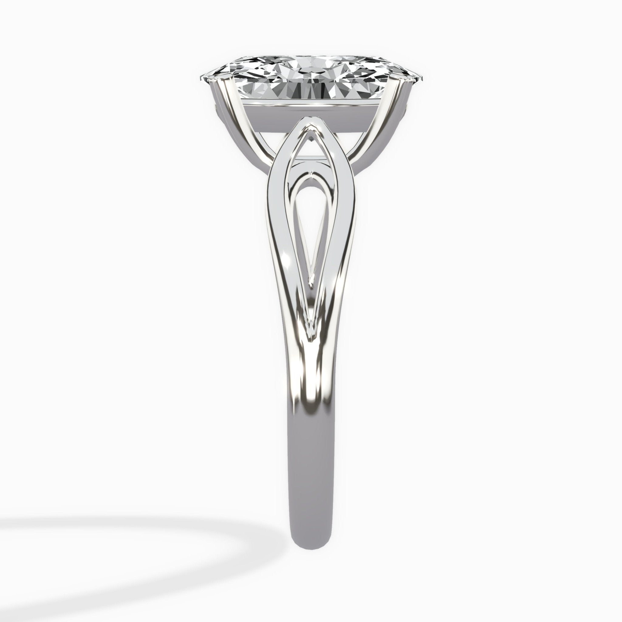 Split Shank Open Gallery Solitaire Ring Engagement Ring - The Better Diamonds