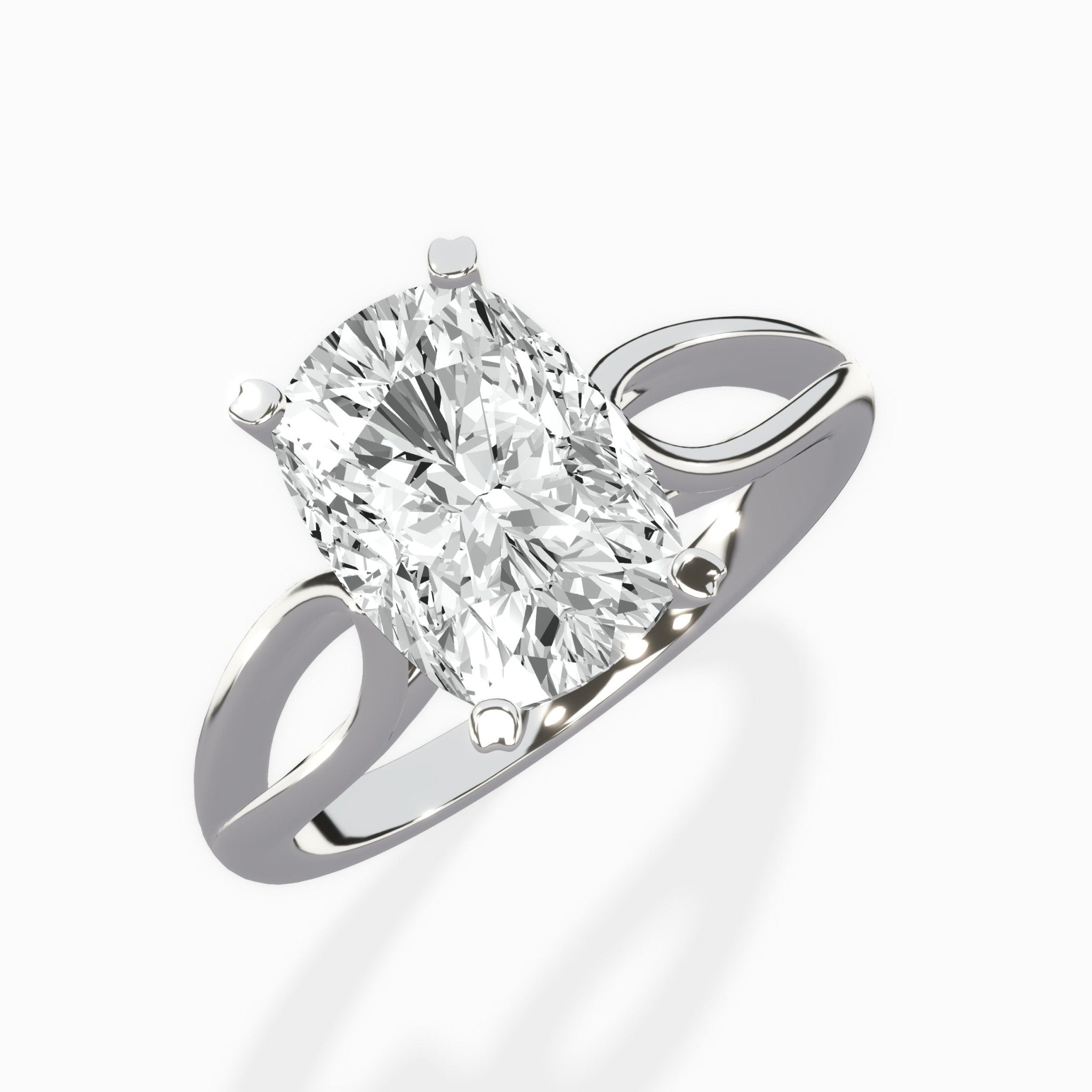 Split Shank Open Gallery Solitaire Ring Engagement Ring - The Better Diamonds