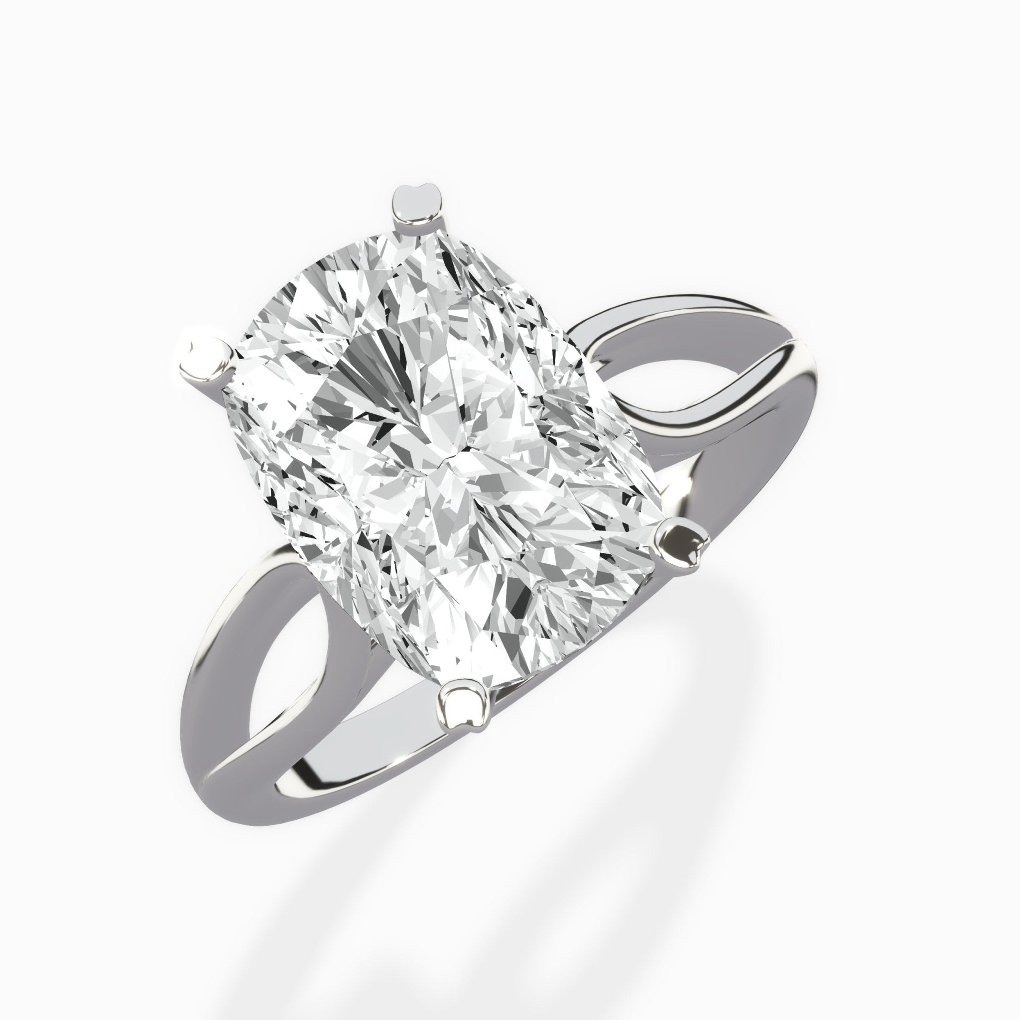 Split Shank Open Gallery Solitaire Ring Engagement Ring - The Better Diamonds