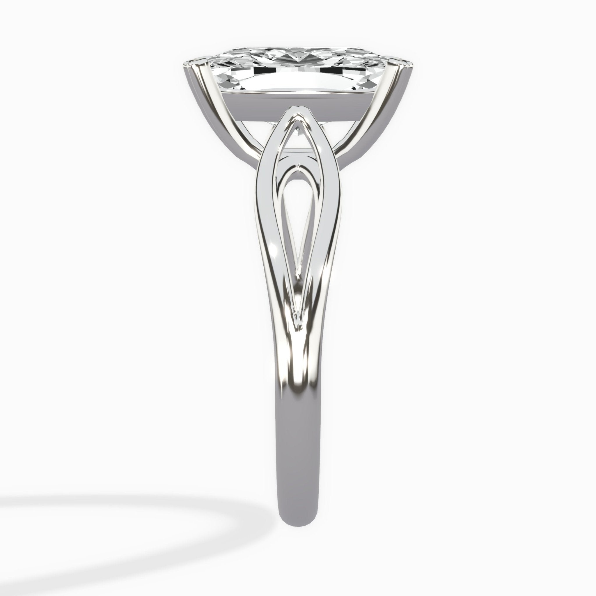 Split Shank Open Gallery Solitaire Ring Engagement Ring - The Better Diamonds