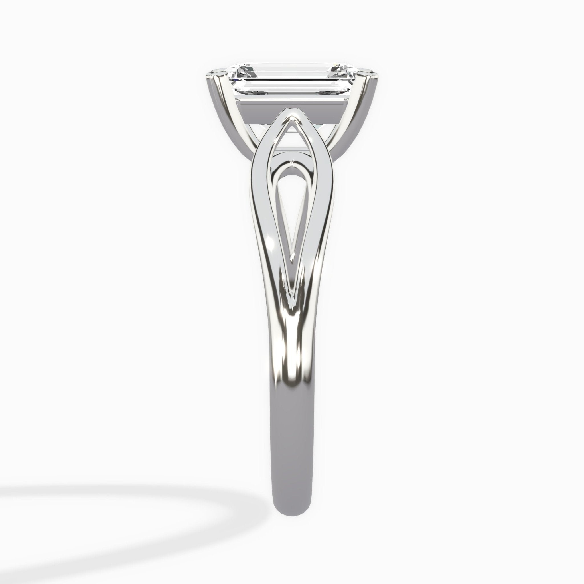 Split Shank Open Gallery Solitaire Ring Engagement Ring - The Better Diamonds