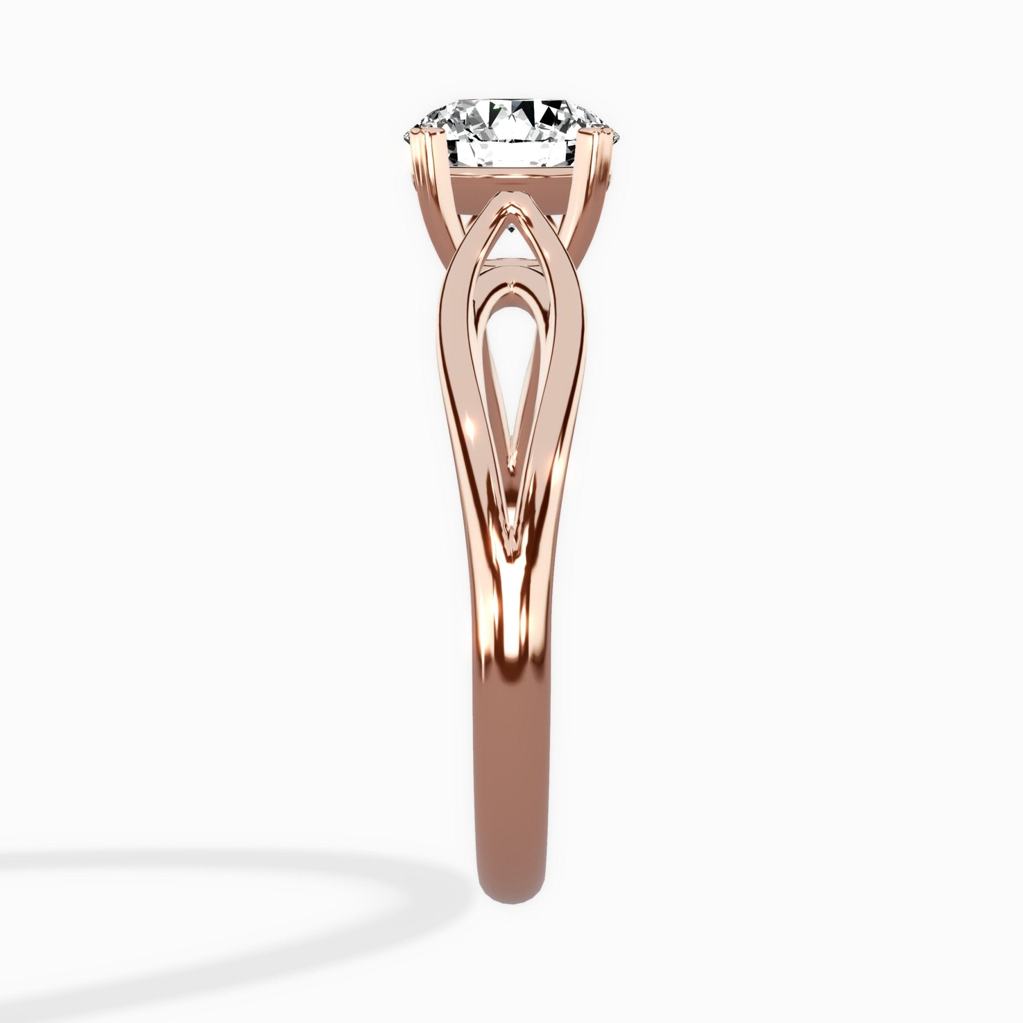 Split Shank Open Gallery Solitaire Ring Engagement Ring - The Better Diamonds