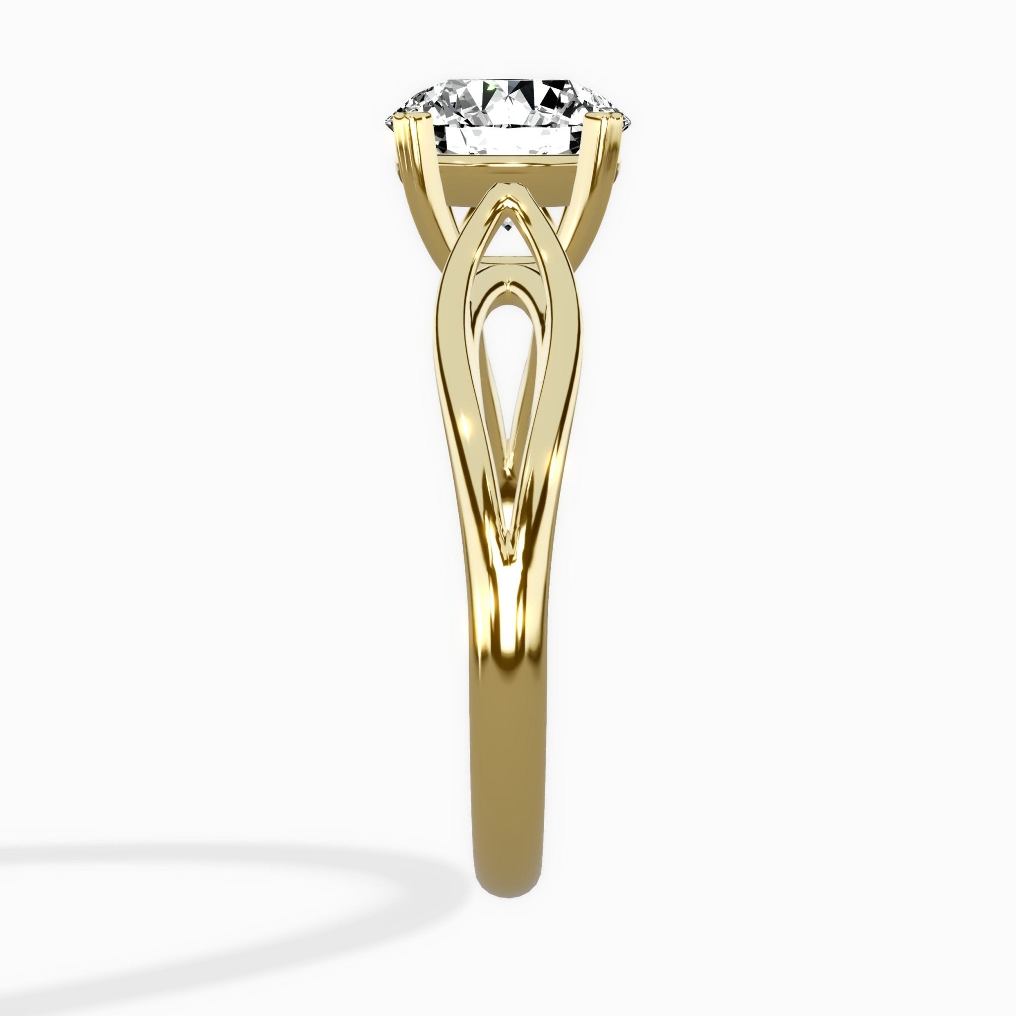 Split Shank Open Gallery Solitaire Ring Engagement Ring - The Better Diamonds