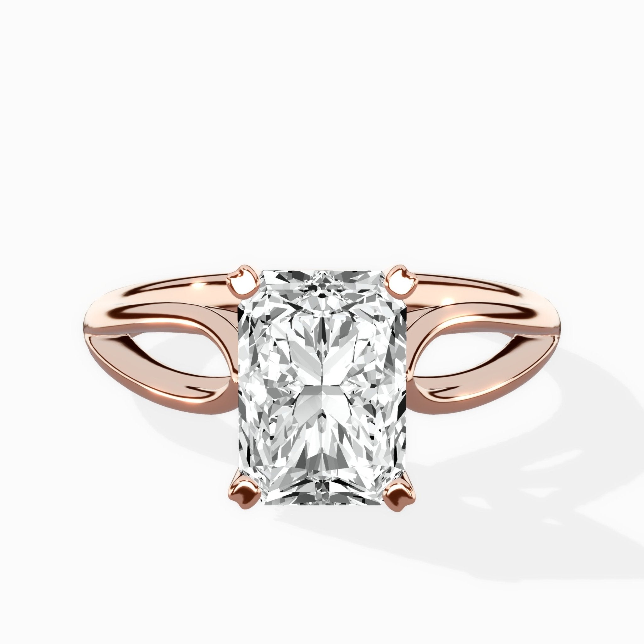 Split Shank Open Gallery Solitaire Ring Engagement Ring - The Better Diamonds