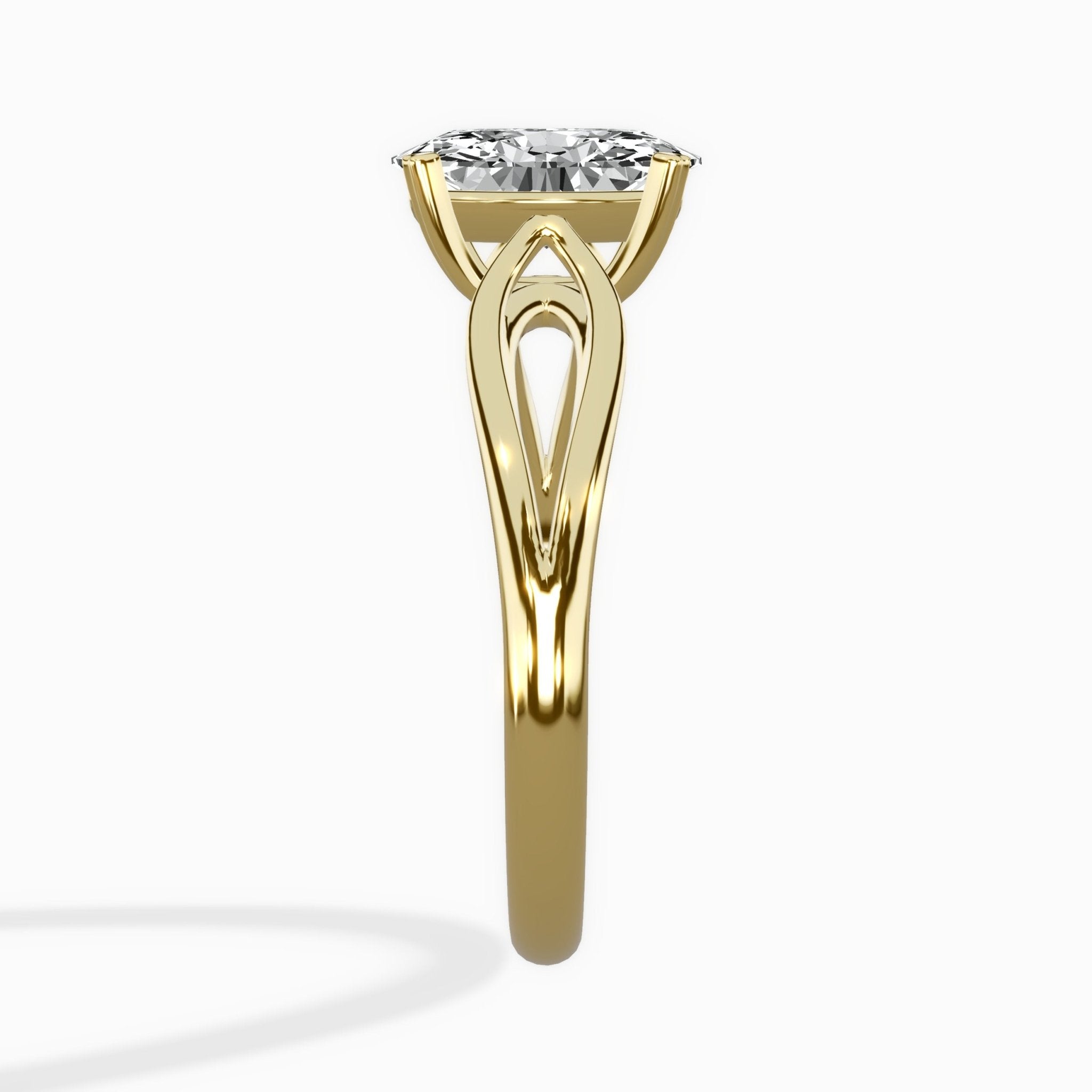 Split Shank Open Gallery Solitaire Ring Engagement Ring - The Better Diamonds