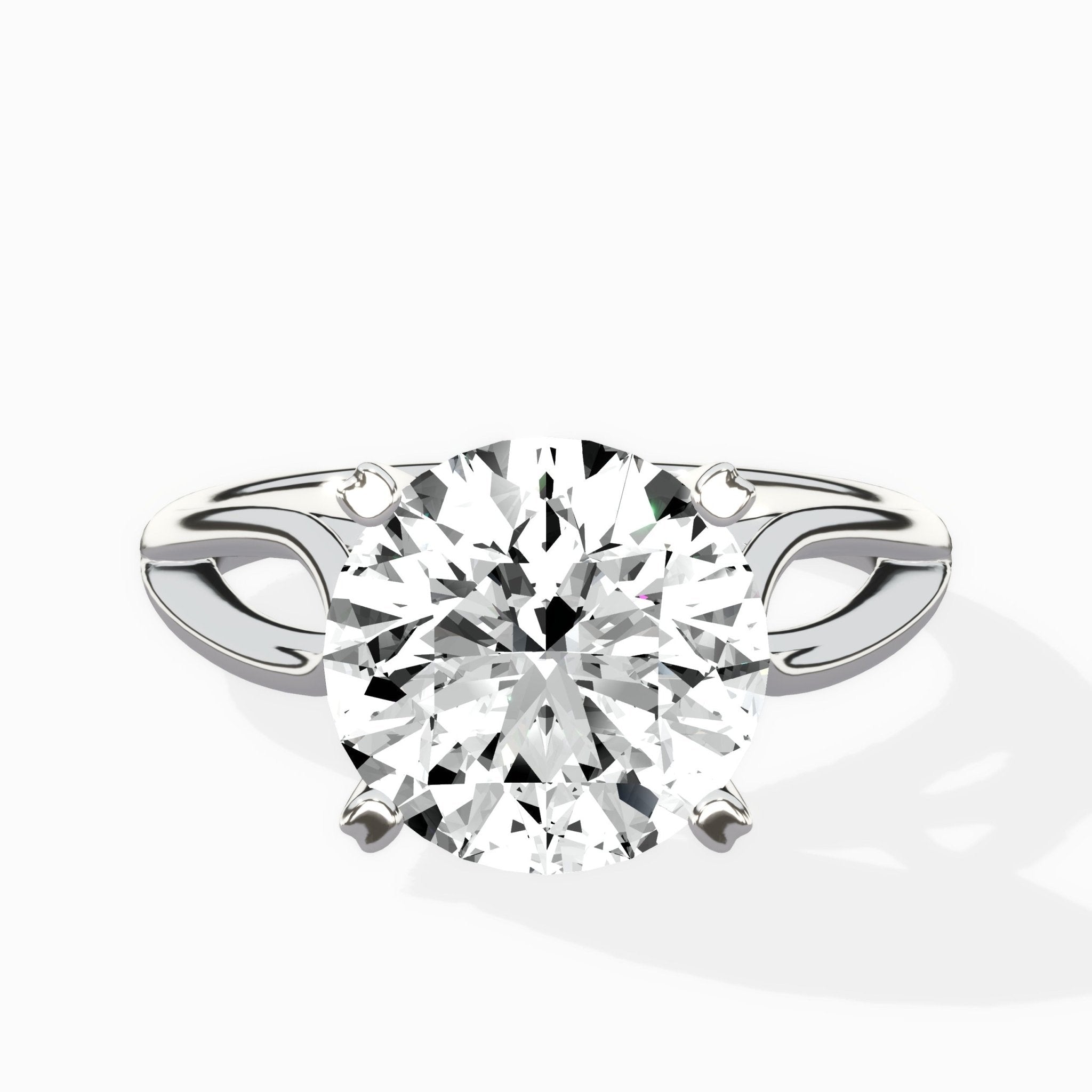 Split Shank Open Gallery Solitaire Ring Engagement Ring - The Better Diamonds