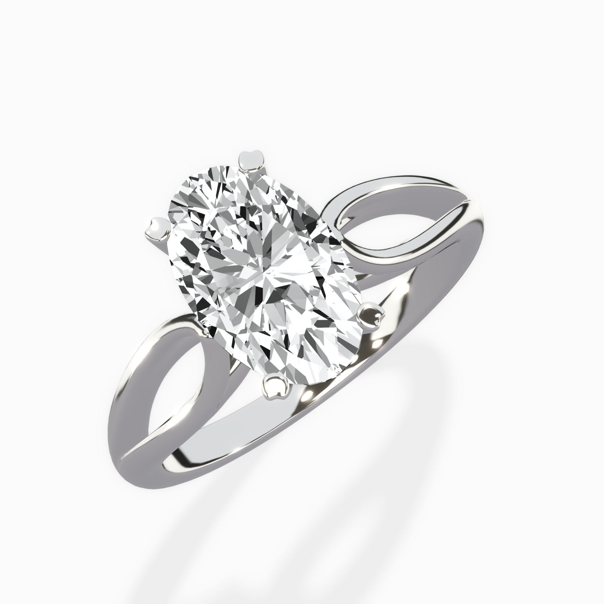 Split Shank Open Gallery Solitaire Ring Engagement Ring - The Better Diamonds