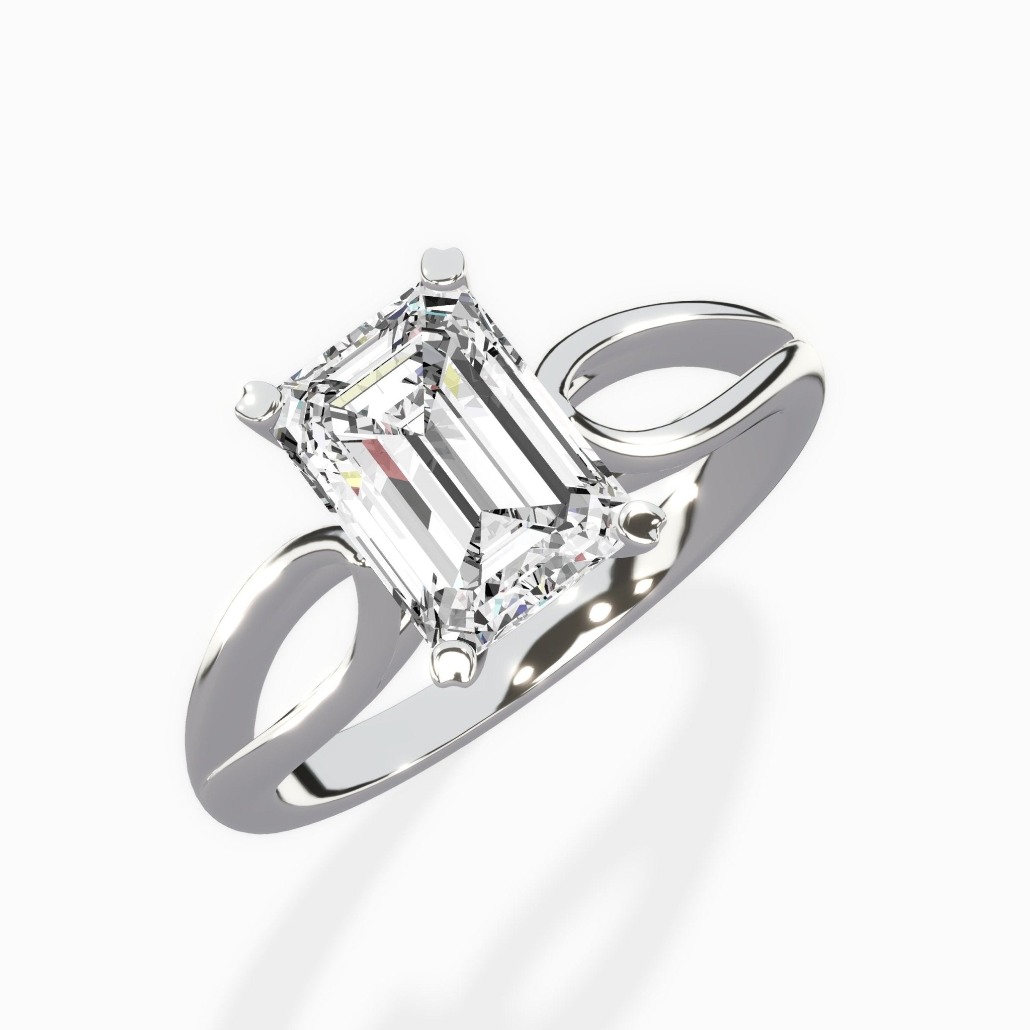 Split Shank Open Gallery Solitaire Ring Engagement Ring - The Better Diamonds