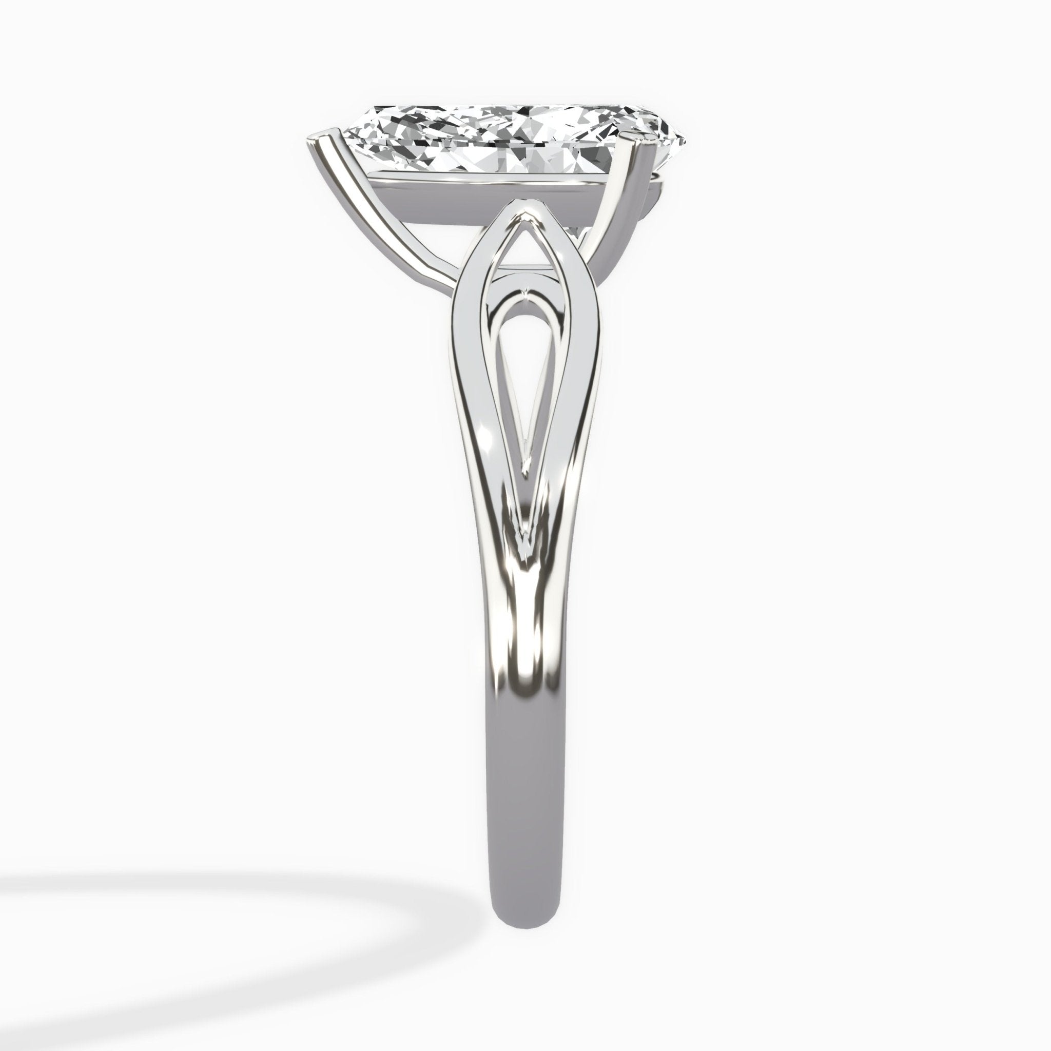 Split Shank Open Gallery Solitaire Ring Engagement Ring - The Better Diamonds