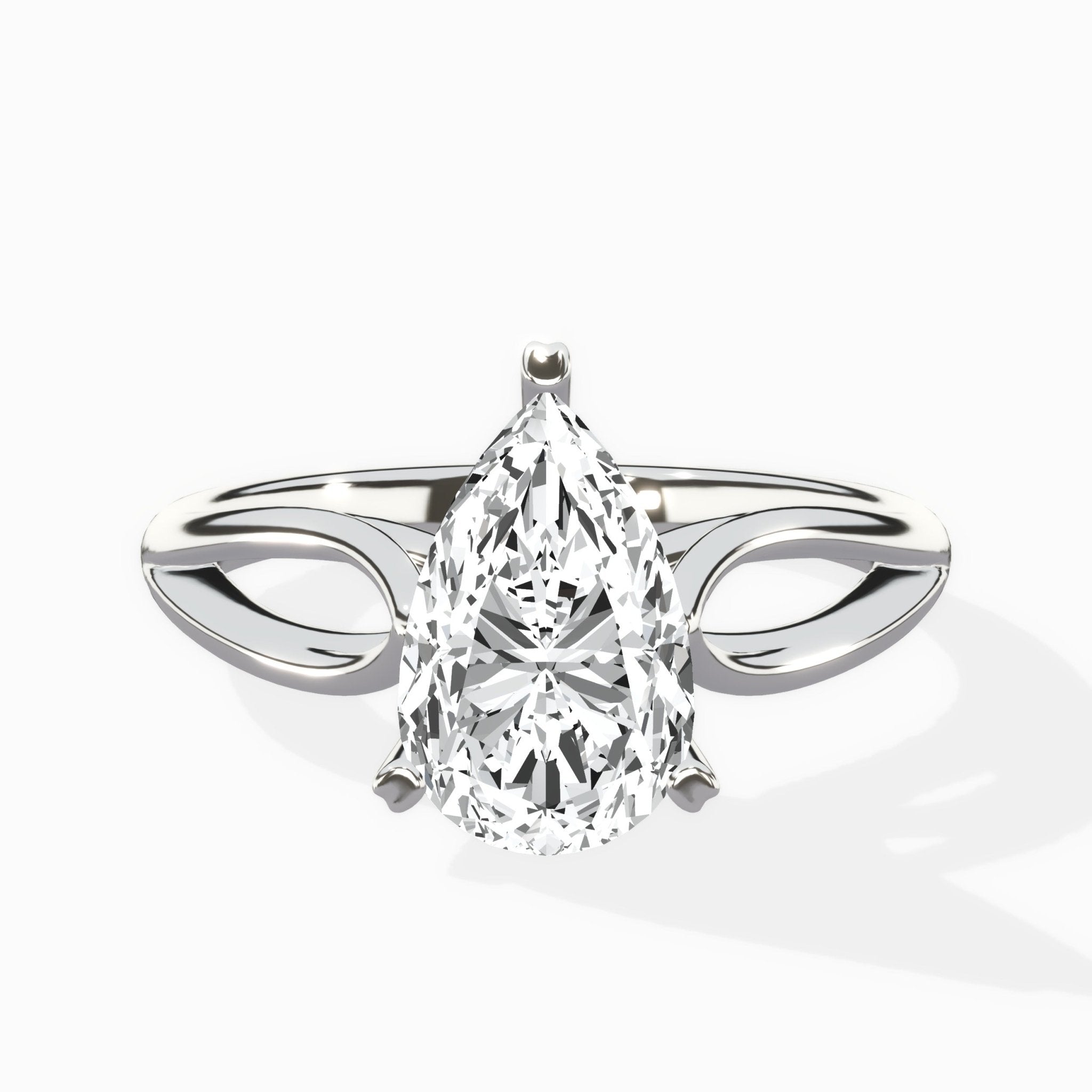Split Shank Open Gallery Solitaire Ring Engagement Ring - The Better Diamonds
