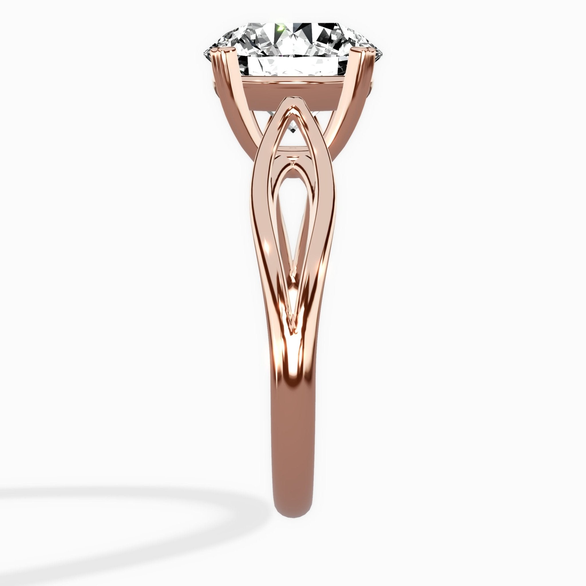 Split Shank Open Gallery Solitaire Ring Engagement Ring - The Better Diamonds
