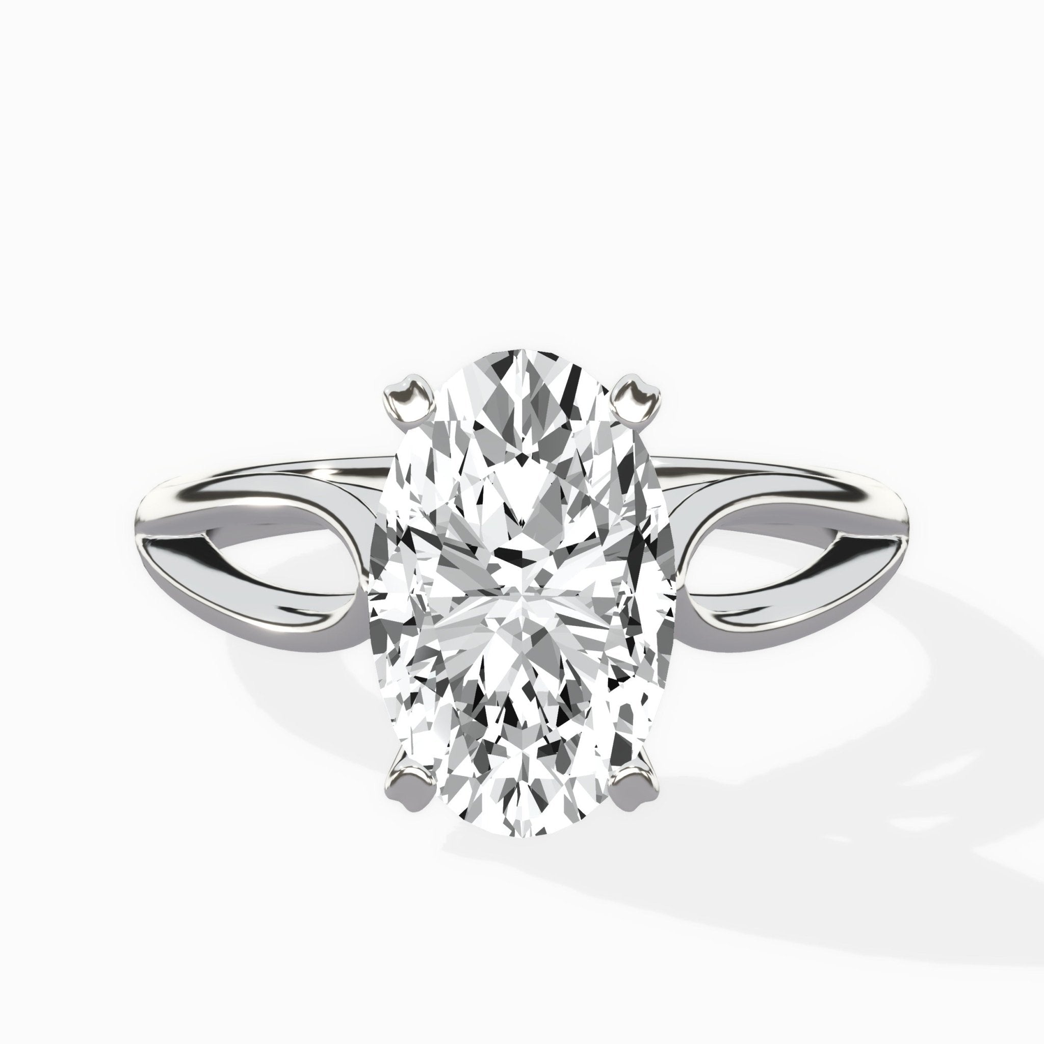 Split Shank Open Gallery Solitaire Ring Engagement Ring - The Better Diamonds