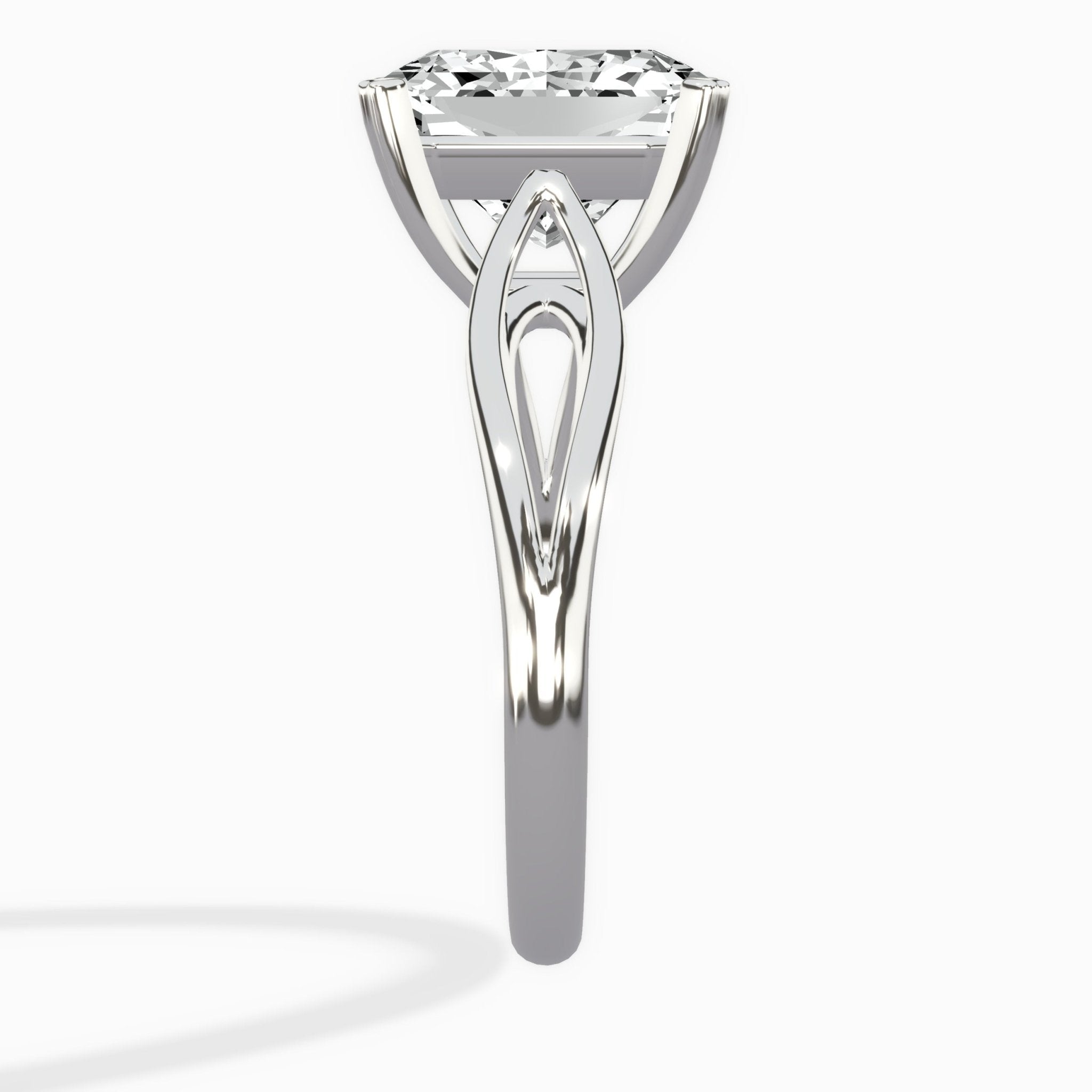 Split Shank Open Gallery Solitaire Ring Engagement Ring - The Better Diamonds