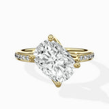Split Shank Pave Solitaire Ring Engagement Ring - The Better Diamonds