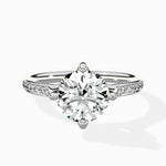 Split Shank Pave Solitaire Ring Engagement Ring - The Better Diamonds