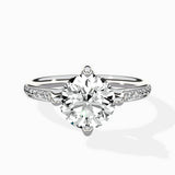 Split Shank Pave Solitaire Ring Engagement Ring - The Better Diamonds