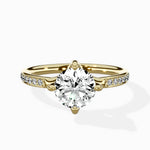 Split Shank Pave Solitaire Ring Engagement Ring - The Better Diamonds