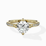 Split Shank Pave Solitaire Ring Engagement Ring - The Better Diamonds