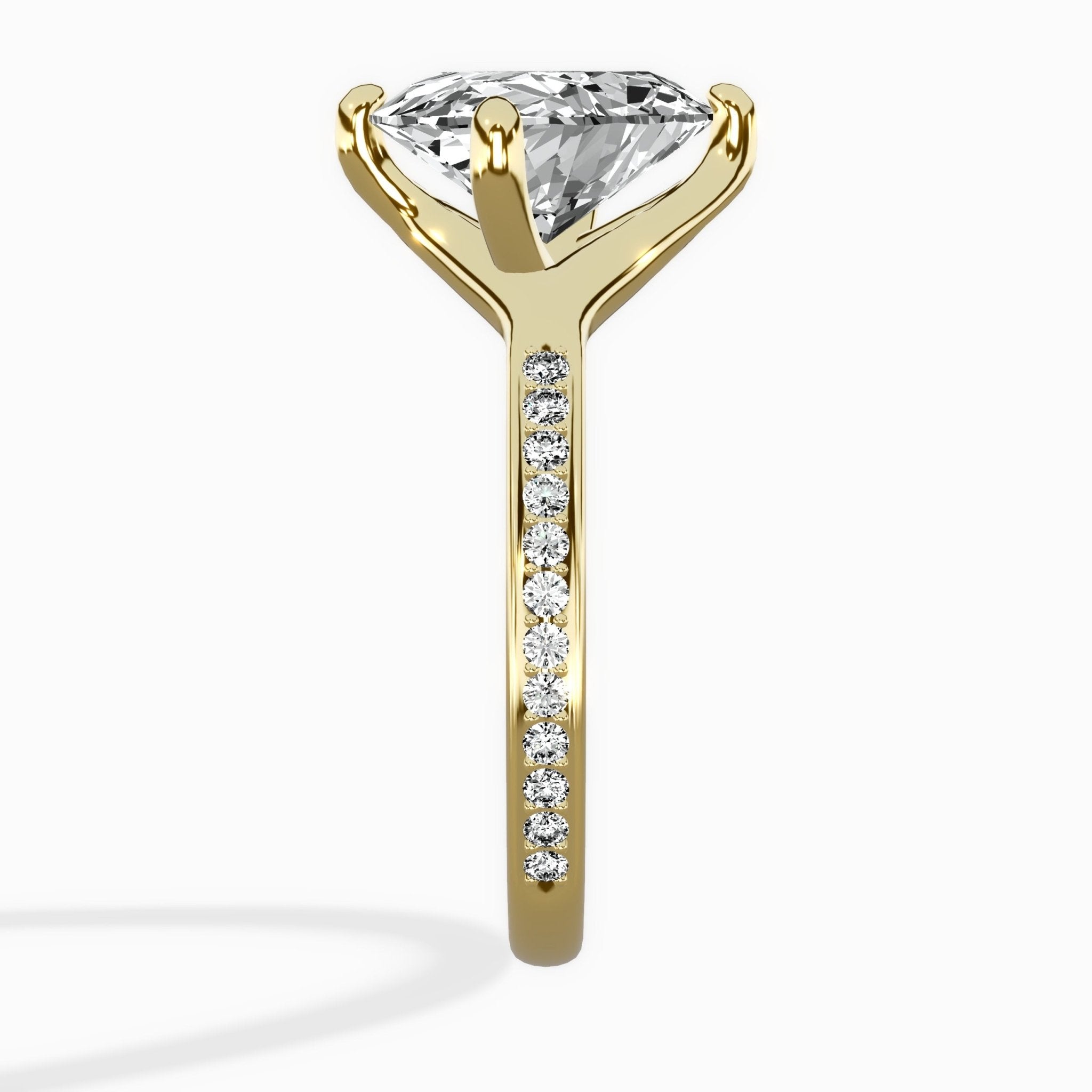 Split Shank Pave Solitaire Ring Engagement Ring - The Better Diamonds