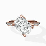 Split Shank Pave Solitaire Ring Engagement Ring - The Better Diamonds