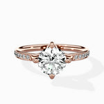 Split Shank Pave Solitaire Ring Engagement Ring - The Better Diamonds