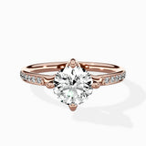 Split Shank Pave Solitaire Ring Engagement Ring - The Better Diamonds