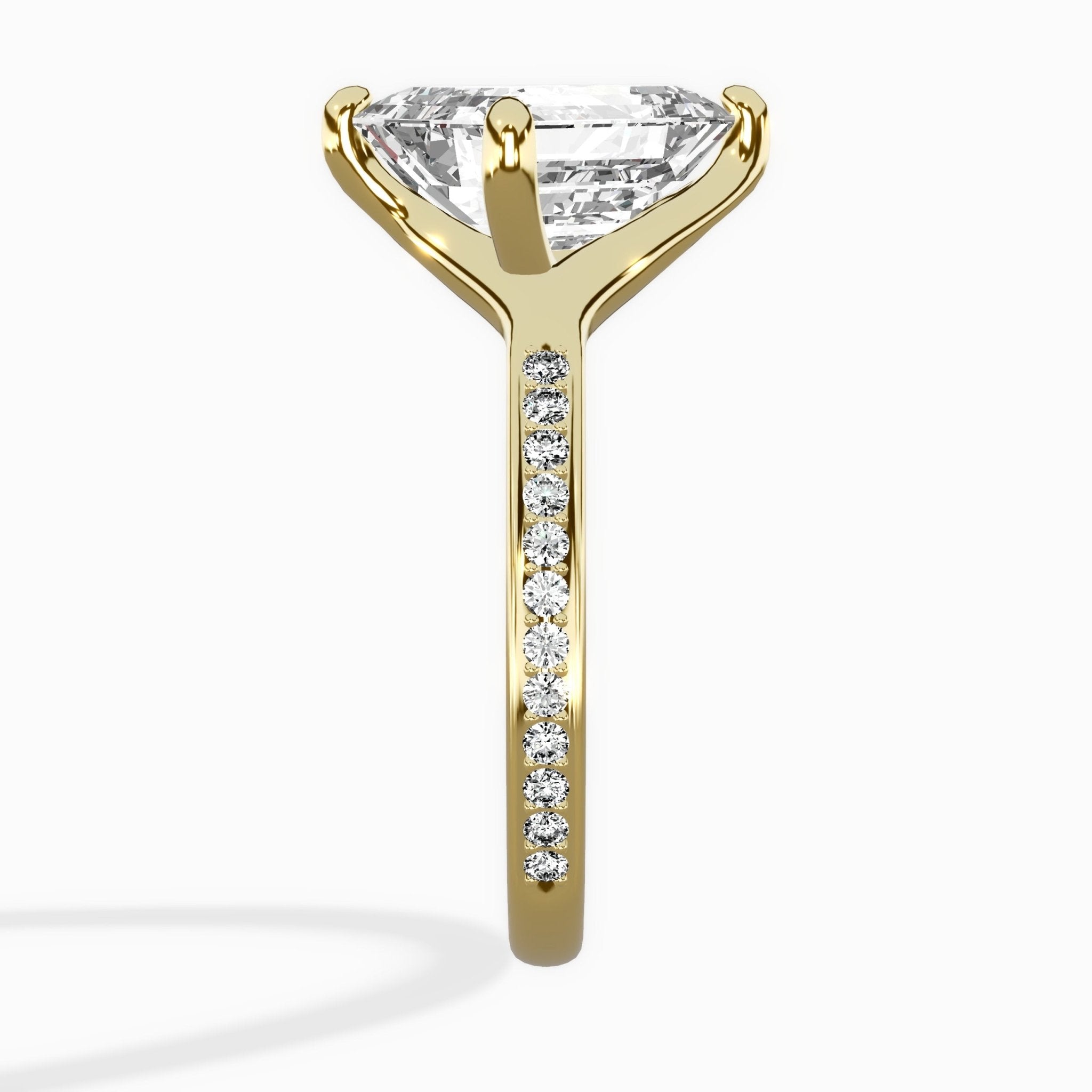 Split Shank Pave Solitaire Ring Engagement Ring - The Better Diamonds