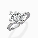Split Shank Pave Solitaire Ring Engagement Ring - The Better Diamonds