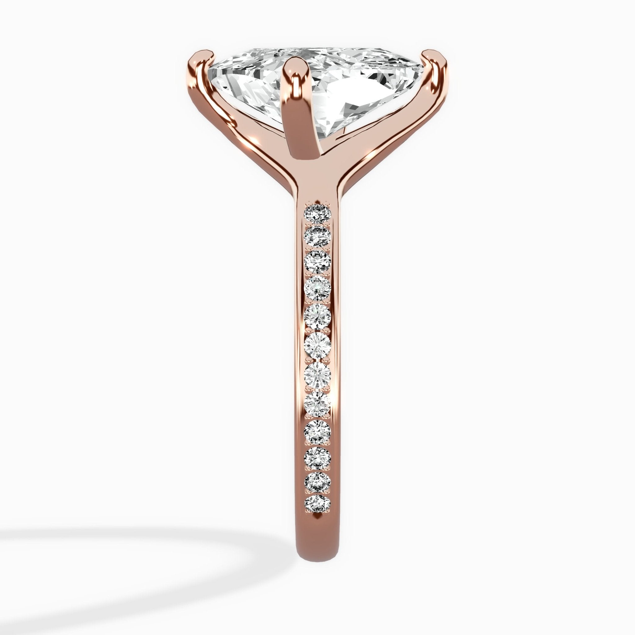 Split Shank Pave Solitaire Ring Engagement Ring - The Better Diamonds