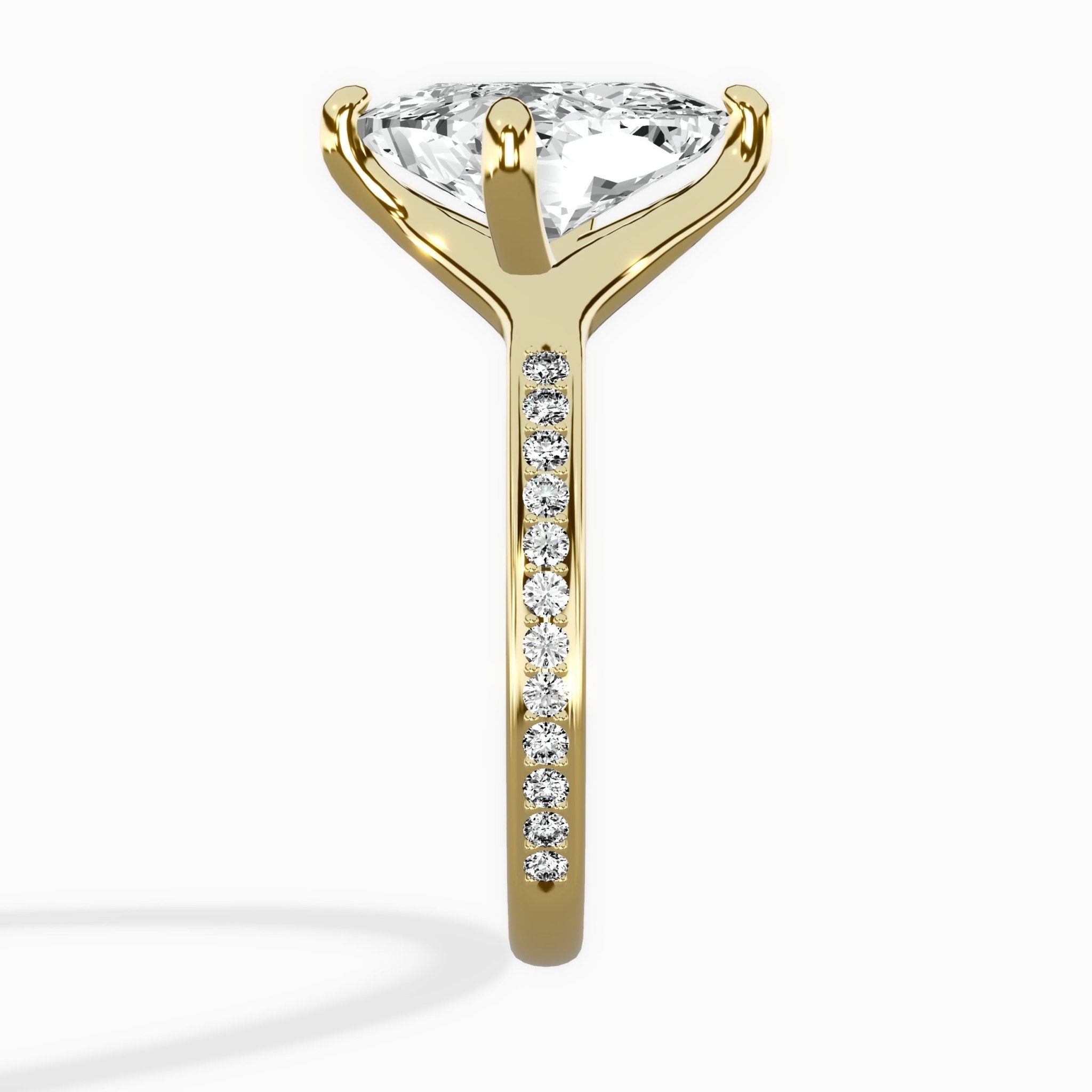 Split Shank Pave Solitaire Ring Engagement Ring - The Better Diamonds