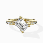 Split Shank Pave Solitaire Ring Engagement Ring - The Better Diamonds