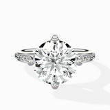 Split Shank Pave Solitaire Ring Engagement Ring - The Better Diamonds