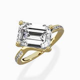 Split Shank Pave Solitaire Ring Engagement Ring - The Better Diamonds