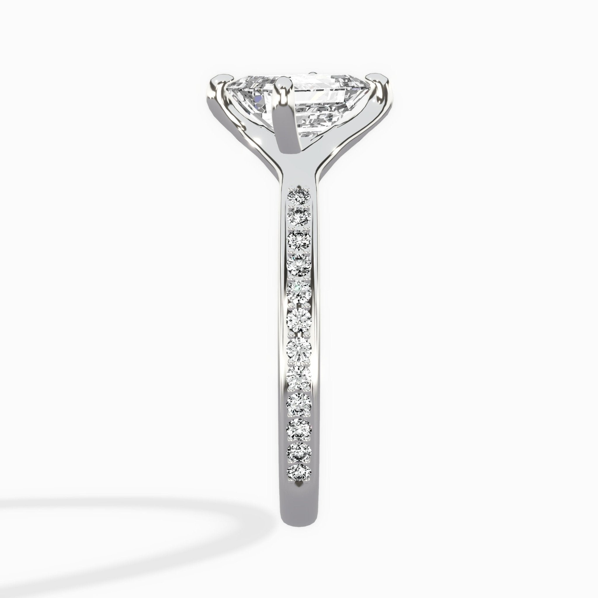 Split Shank Pave Solitaire Ring Engagement Ring - The Better Diamonds