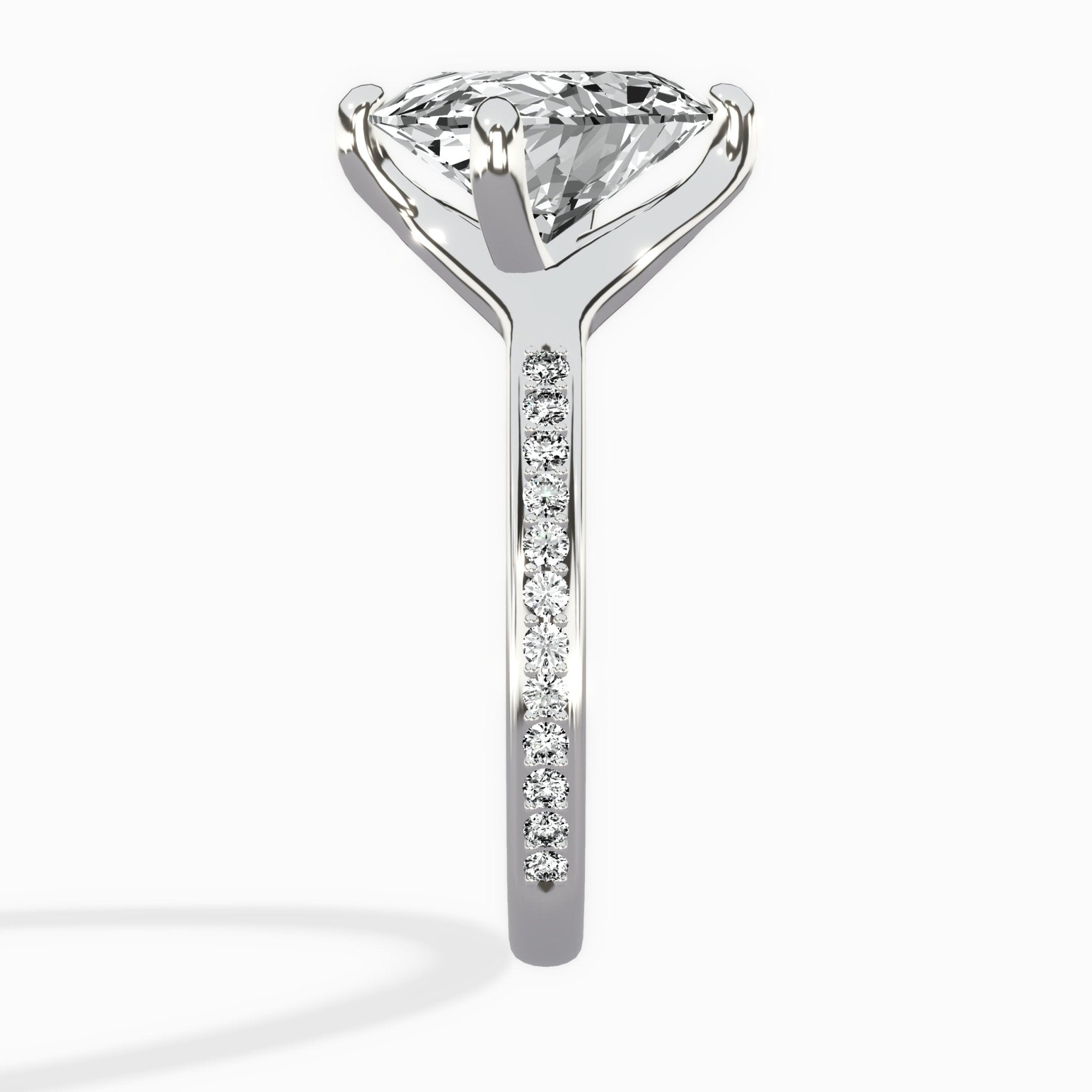 Split Shank Pave Solitaire Ring Engagement Ring - The Better Diamonds