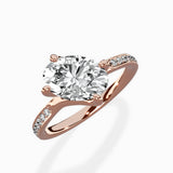 Split Shank Pave Solitaire Ring Engagement Ring - The Better Diamonds