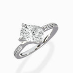 Split Shank Pave Solitaire Ring Engagement Ring - The Better Diamonds