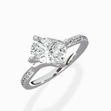 Split Shank Pave Solitaire Ring Engagement Ring - The Better Diamonds