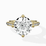 Split Shank Pave Solitaire Ring Engagement Ring - The Better Diamonds