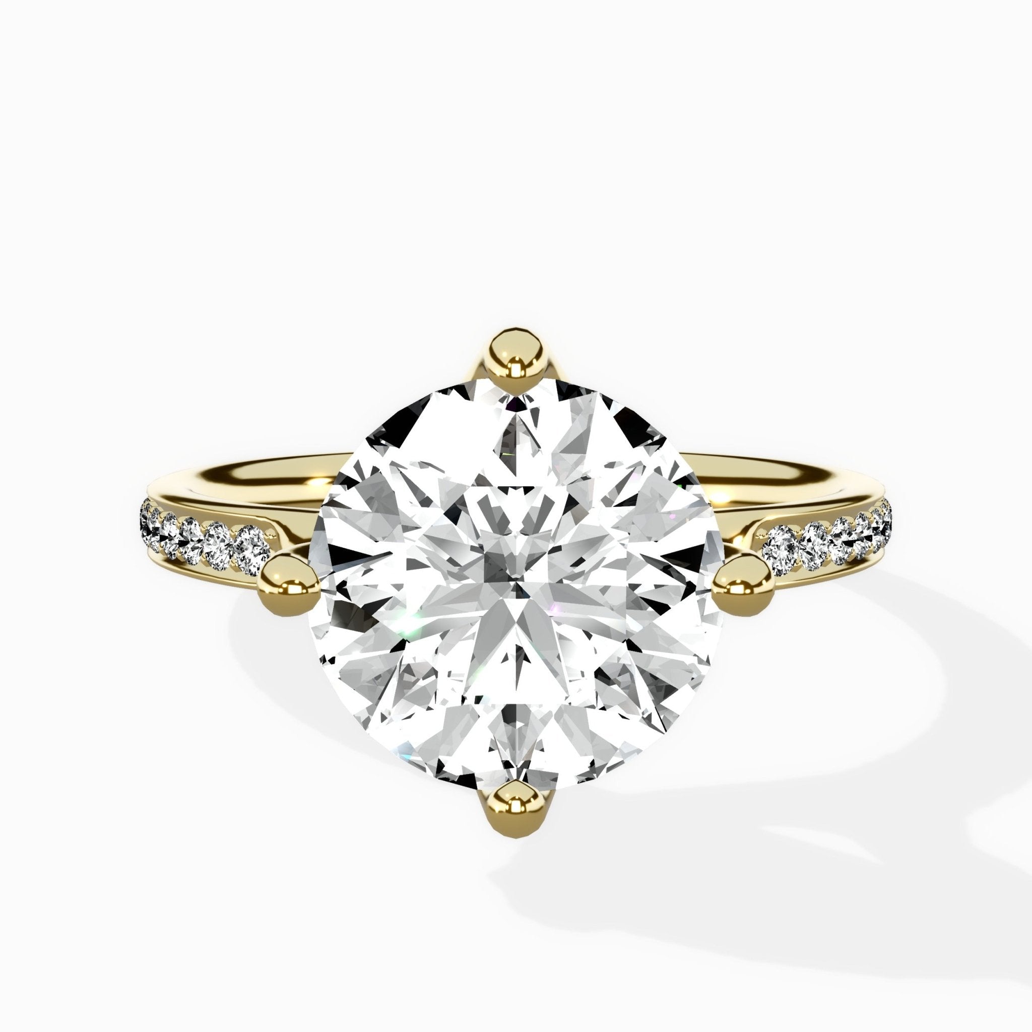 Split Shank Pave Solitaire Ring Engagement Ring - The Better Diamonds
