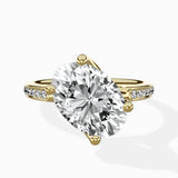 Split Shank Pave Solitaire Ring Engagement Ring - The Better Diamonds