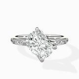 Split Shank Pave Solitaire Ring Engagement Ring - The Better Diamonds