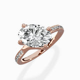 Split Shank Pave Solitaire Ring Engagement Ring - The Better Diamonds