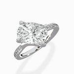 Split Shank Pave Solitaire Ring Engagement Ring - The Better Diamonds