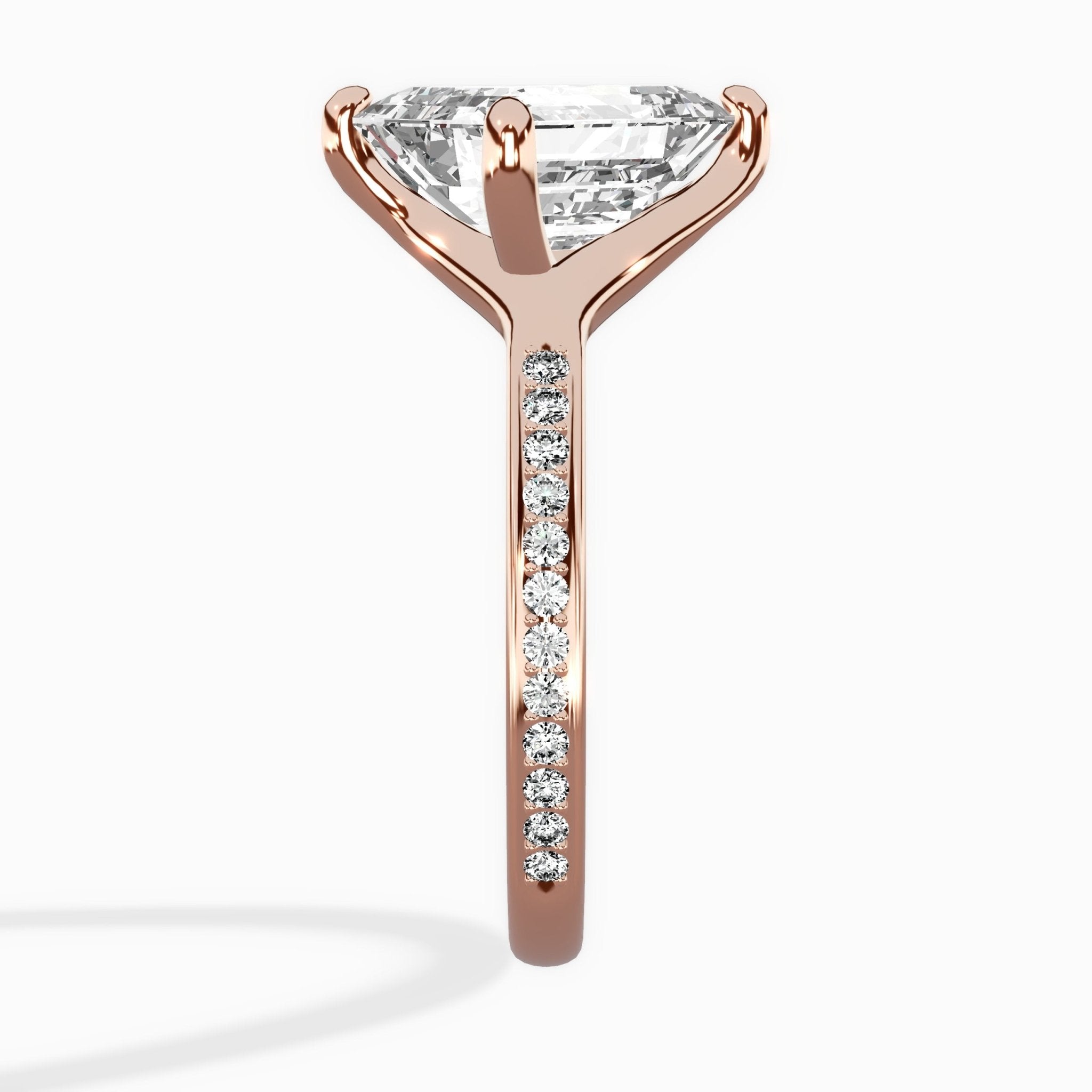 Split Shank Pave Solitaire Ring Engagement Ring - The Better Diamonds