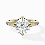 Split Shank Pave Solitaire Ring Engagement Ring - The Better Diamonds