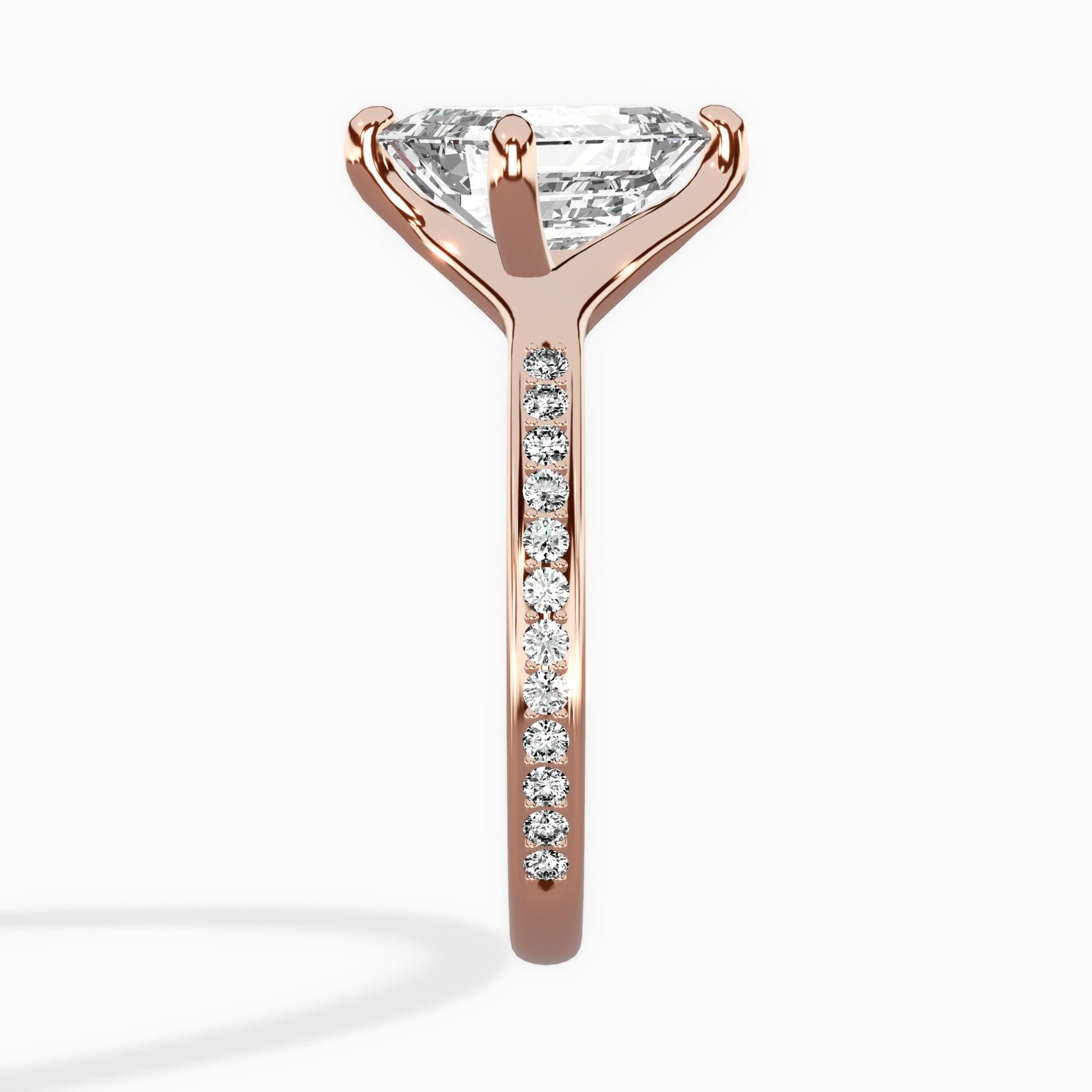 Split Shank Pave Solitaire Ring Engagement Ring - The Better Diamonds