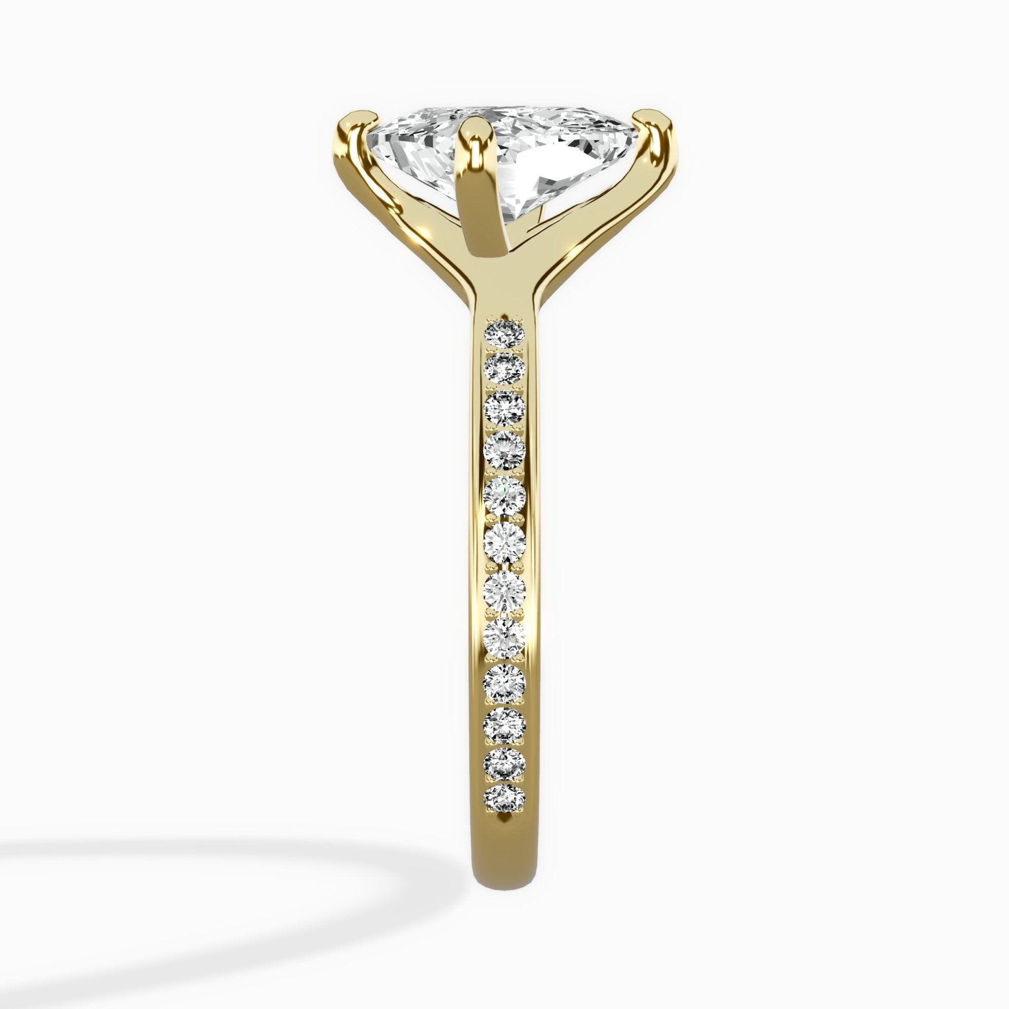 Split Shank Pave Solitaire Ring Engagement Ring - The Better Diamonds