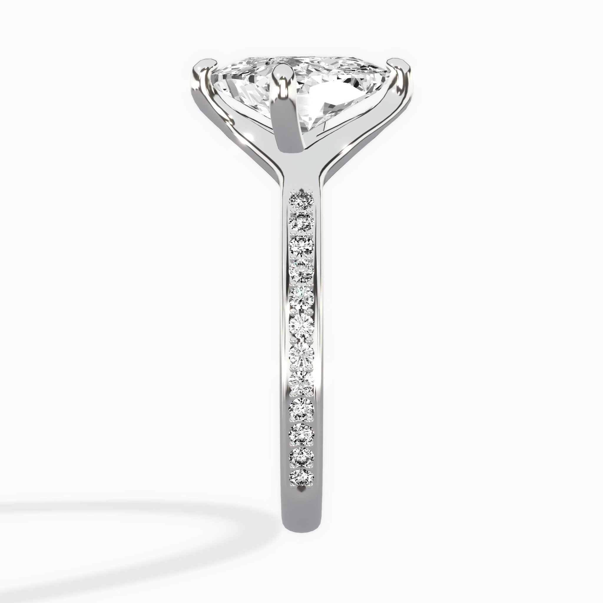 Split Shank Pave Solitaire Ring Engagement Ring - The Better Diamonds